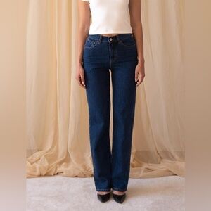 90s Vintage Inspired Straight Leg Dark Wash Denim Jeans NEW w/ tags! Retails $98